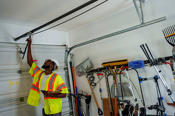 Professional Garage Door Installation technician working in Forest Hill, TX